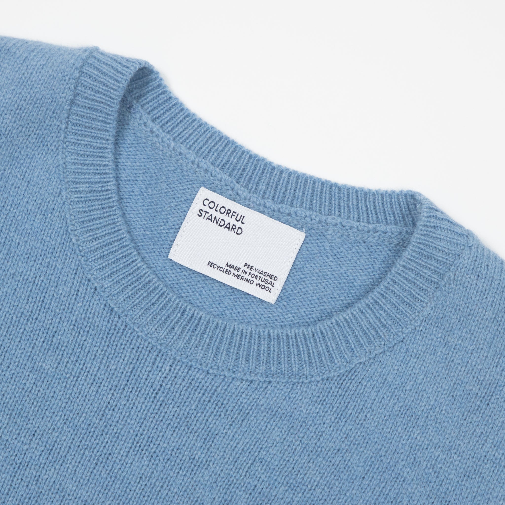 Womens COLORFUL STANDARD Classic Merino Wool Crew in Seaside Blue