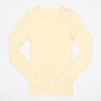 Womens COLORFUL STANDARD Organic Rib Long Sleeve T-Shirt in Soft Yellow