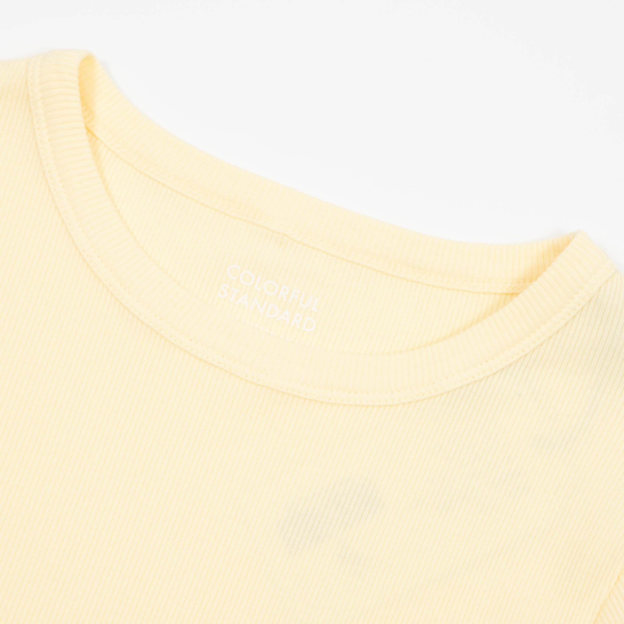 Womens COLORFUL STANDARD Organic Rib Long Sleeve T-Shirt in Soft Yellow