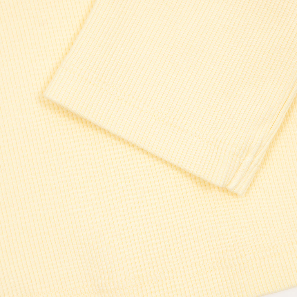 Womens COLORFUL STANDARD Organic Rib Long Sleeve T-Shirt in Soft Yellow