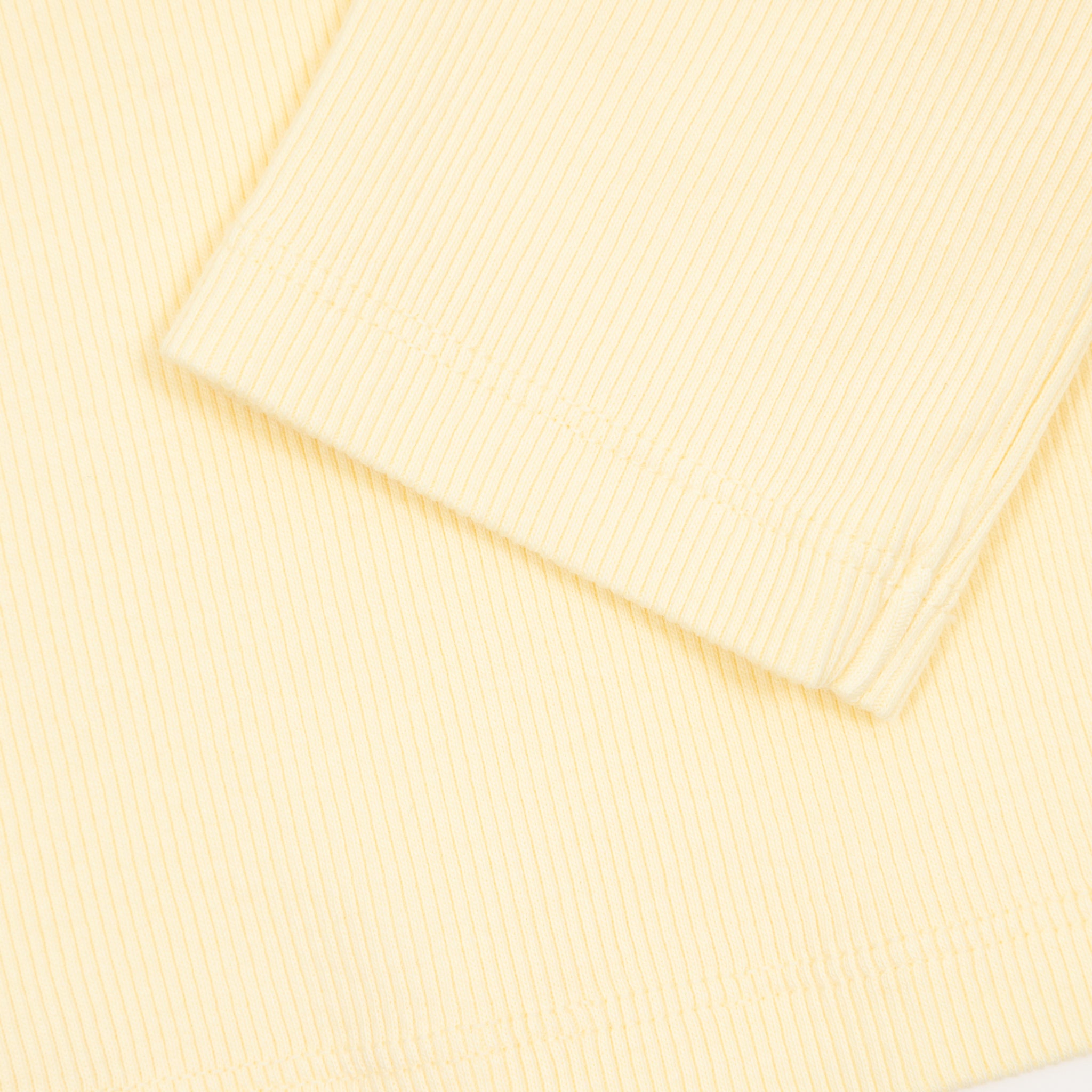 Womens COLORFUL STANDARD Organic Rib Long Sleeve T-Shirt in Soft Yellow