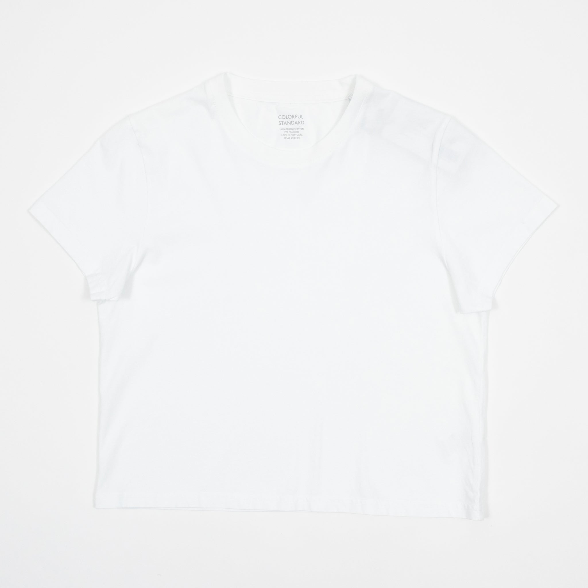 Womens COLORFUL STANDARD Organic Boxy Crop Tee in Optical White