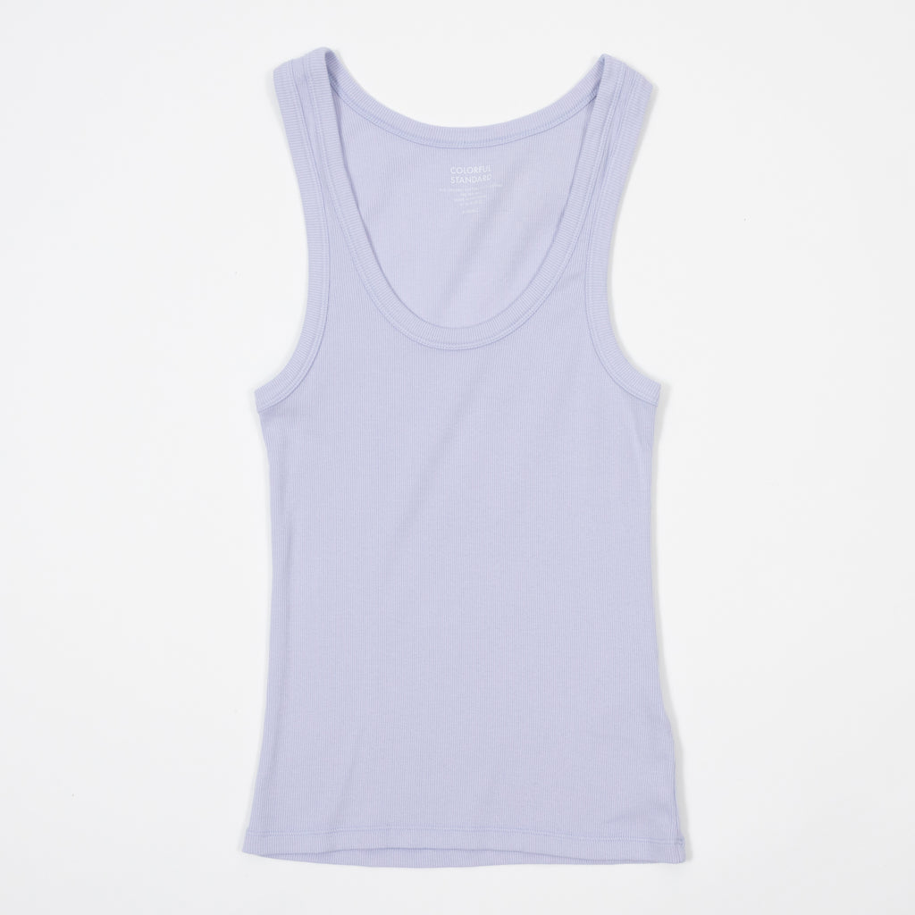 Womens COLORFUL STANDARD Organic Rib Tank Top in Soft Lavender