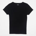 Womens COLORFUL STANDARD Ribbed T-Shirt in DEEP BLACK