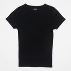 Womens COLORFUL STANDARD Ribbed T-Shirt in DEEP BLACK