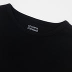Womens COLORFUL STANDARD Ribbed T-Shirt in DEEP BLACK