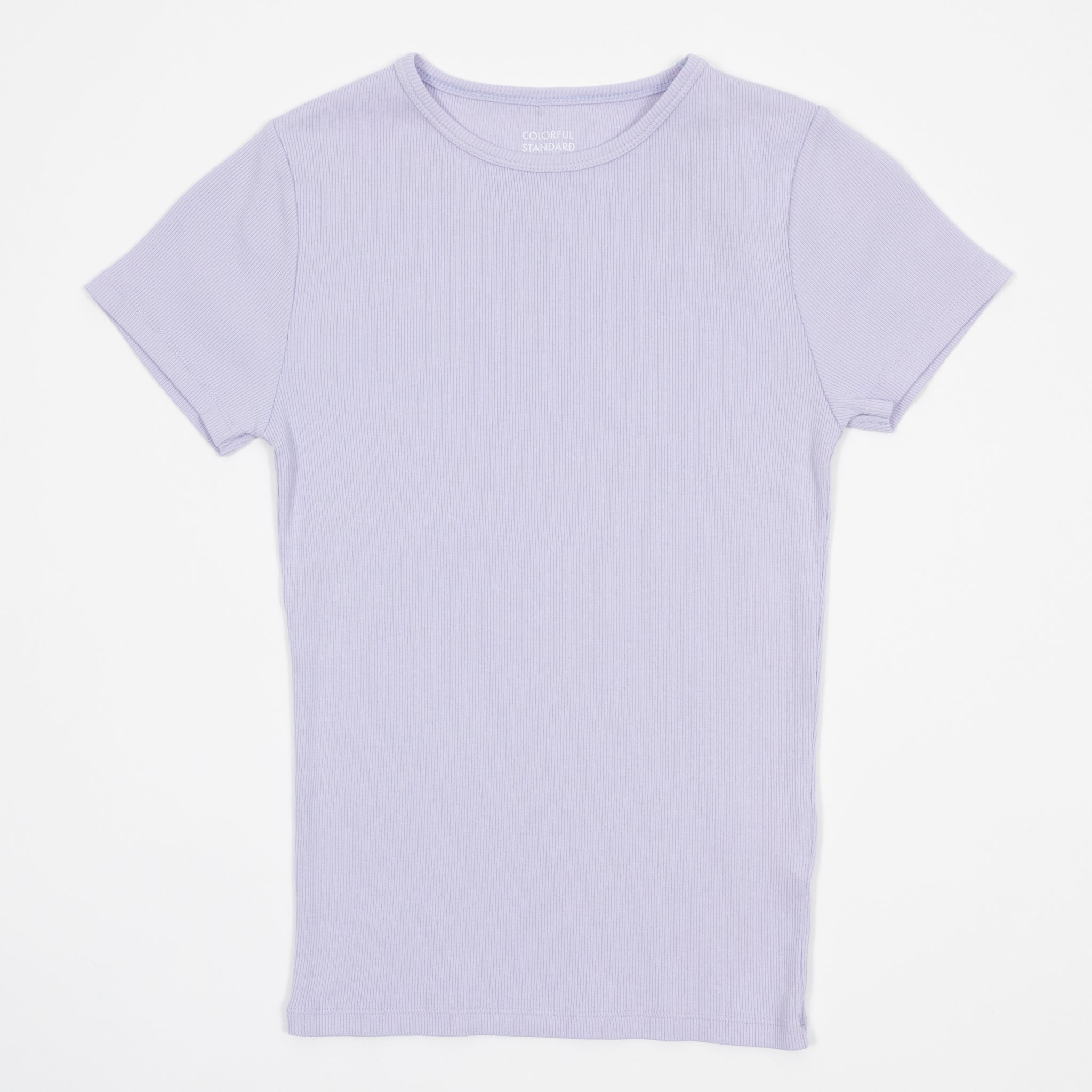 Womens COLORFUL STANDARD Ribbed T-Shirt in Soft Lavender