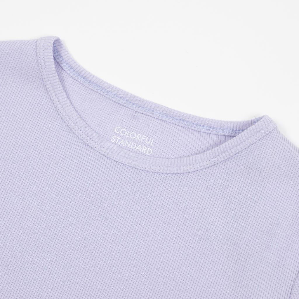 Womens COLORFUL STANDARD Ribbed T-Shirt in Soft Lavender