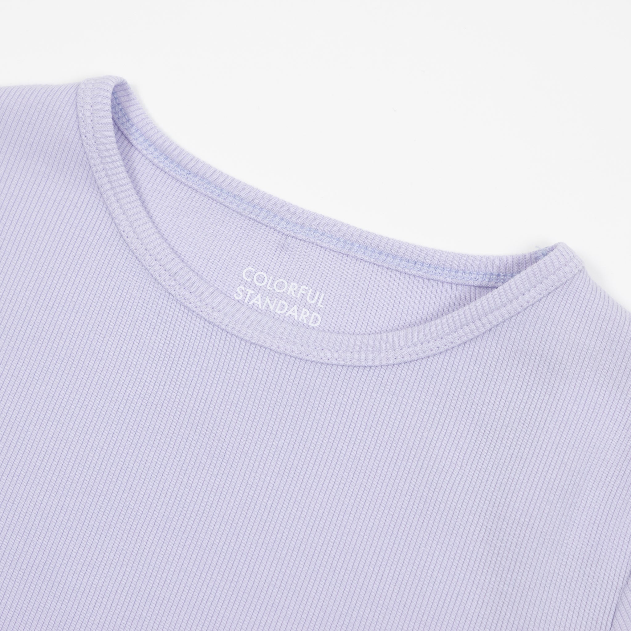 Womens COLORFUL STANDARD Ribbed T-Shirt in Soft Lavender