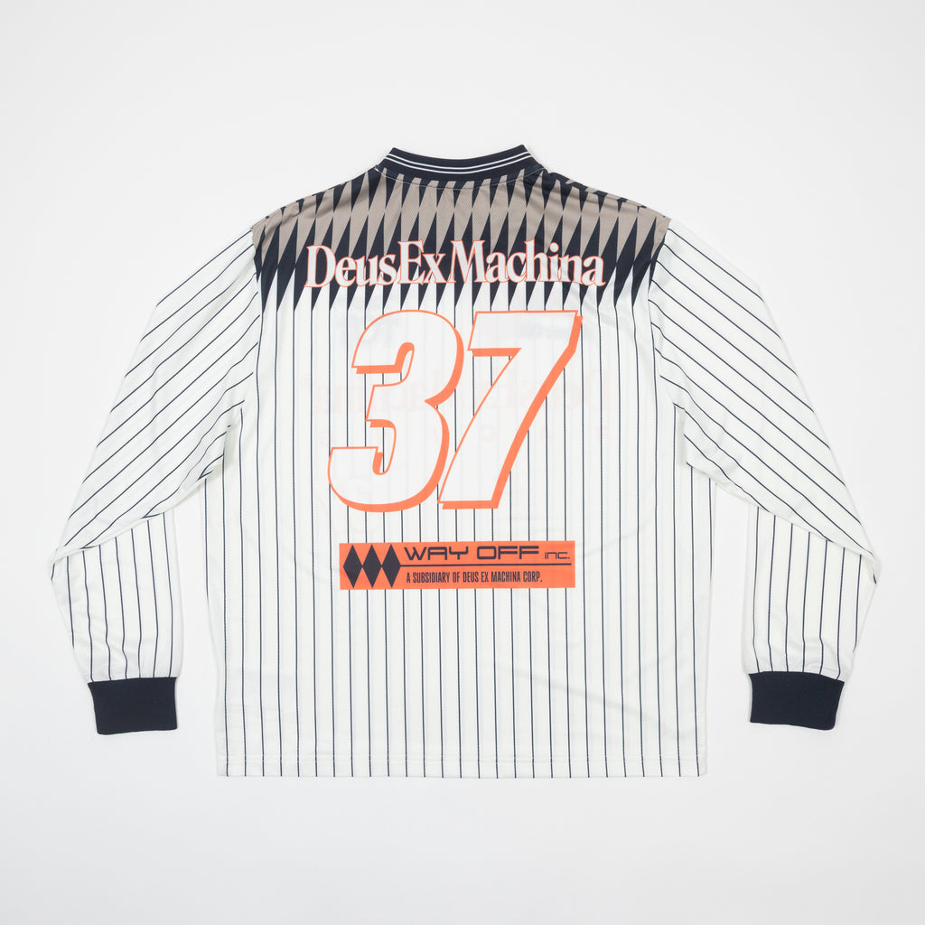 Womens DEUS EX MACHINA Arrii Moto Jersey in FLAME WHISPER WHITE
