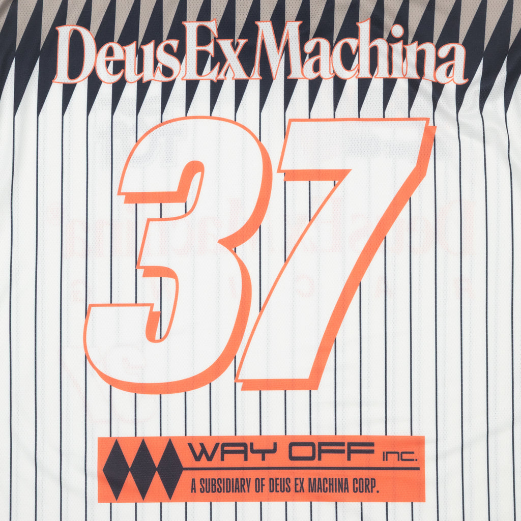 Womens DEUS EX MACHINA Arrii Moto Jersey in FLAME WHISPER WHITE