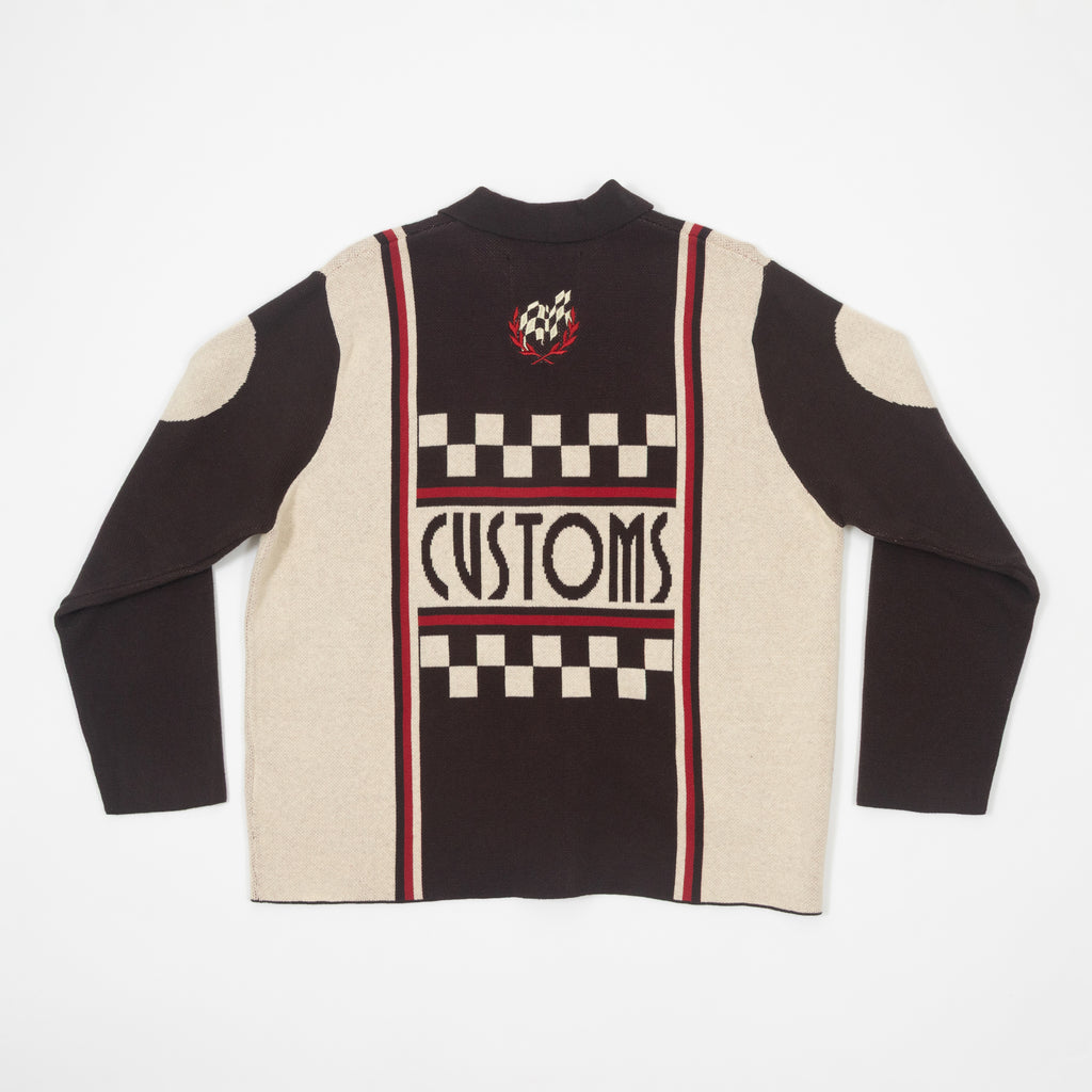 DEUS EX MACHINA Monte Carlo Knit Cardigan in JAVA BROWN
