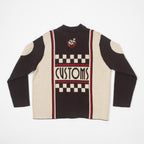 DEUS EX MACHINA Monte Carlo Knit Cardigan in JAVA BROWN