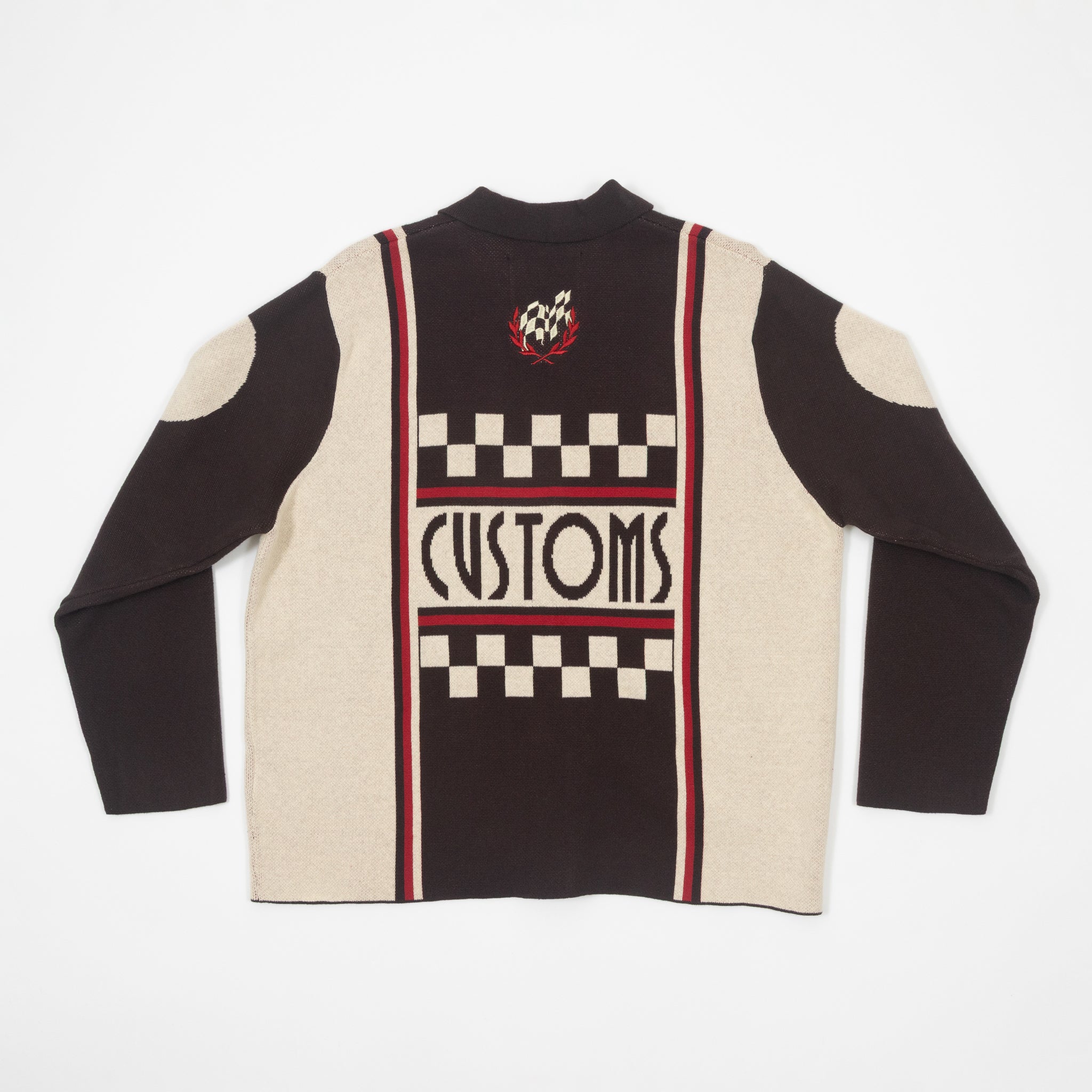 DEUS EX MACHINA Monte Carlo Knit Cardigan in JAVA BROWN