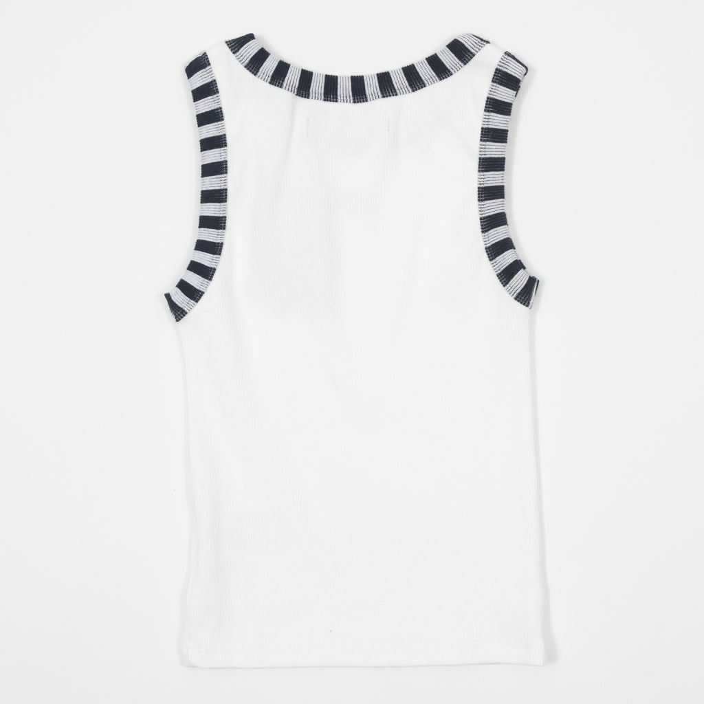 Womens DEUS EX MACHINA Rally Sheild Tank in ANTIQUE WHITE
