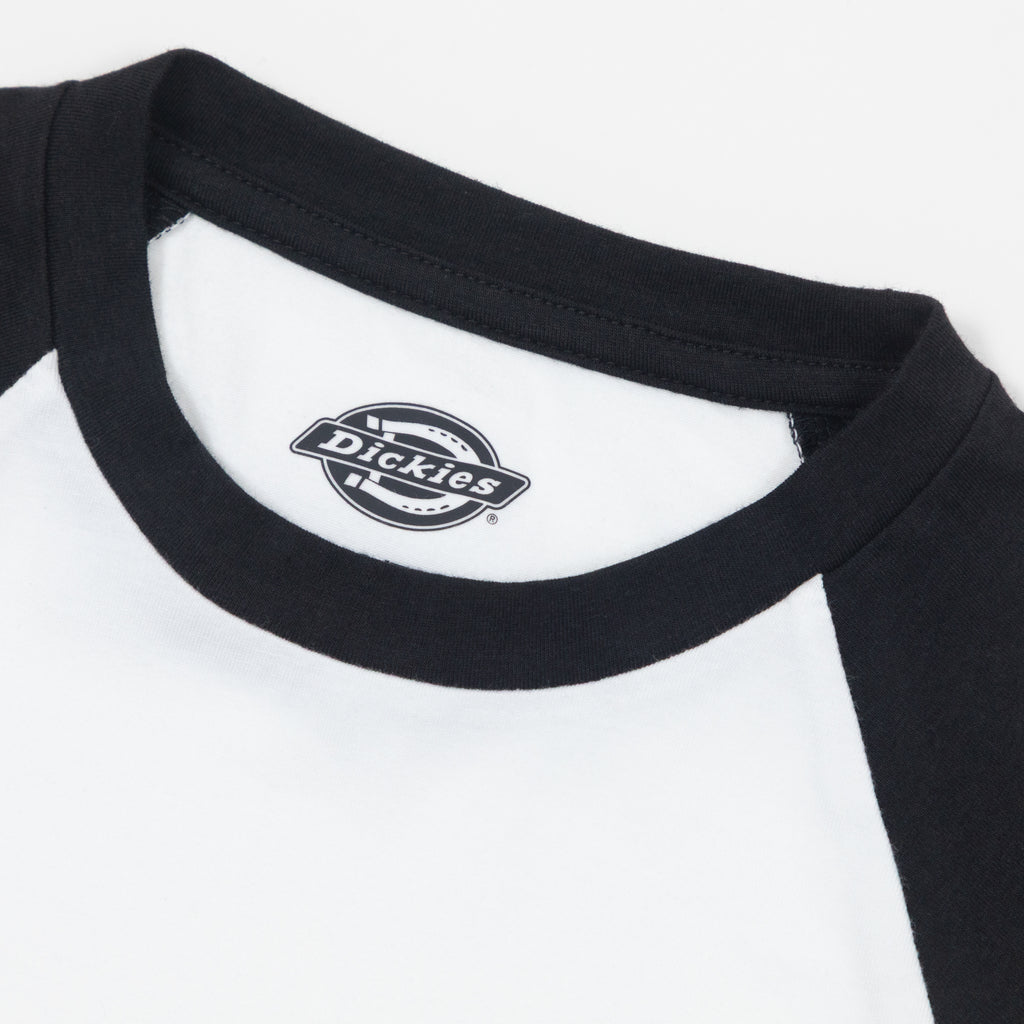 Womens DICKIES Derby Raglan Short Sleeved T-Shirt in OFF WHITE
