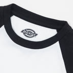 Womens DICKIES Derby Raglan Short Sleeved T-Shirt in OFF WHITE