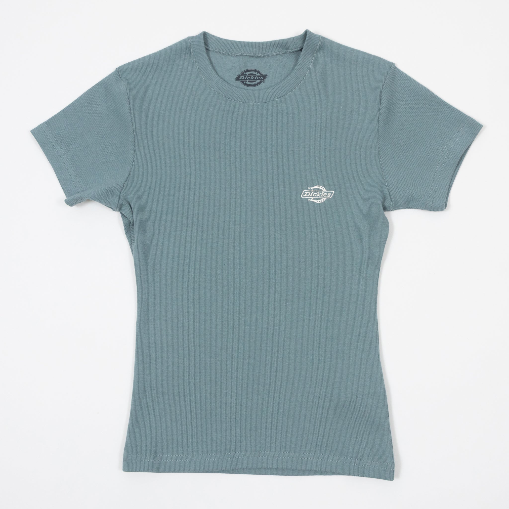 Womens DICKIES Gladevile Short Sleeve T-Shirt in STORMY SEA