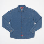Womens DICKIES Lightweight Long Sleeve Denim Shirt in CLASSIC BLUE