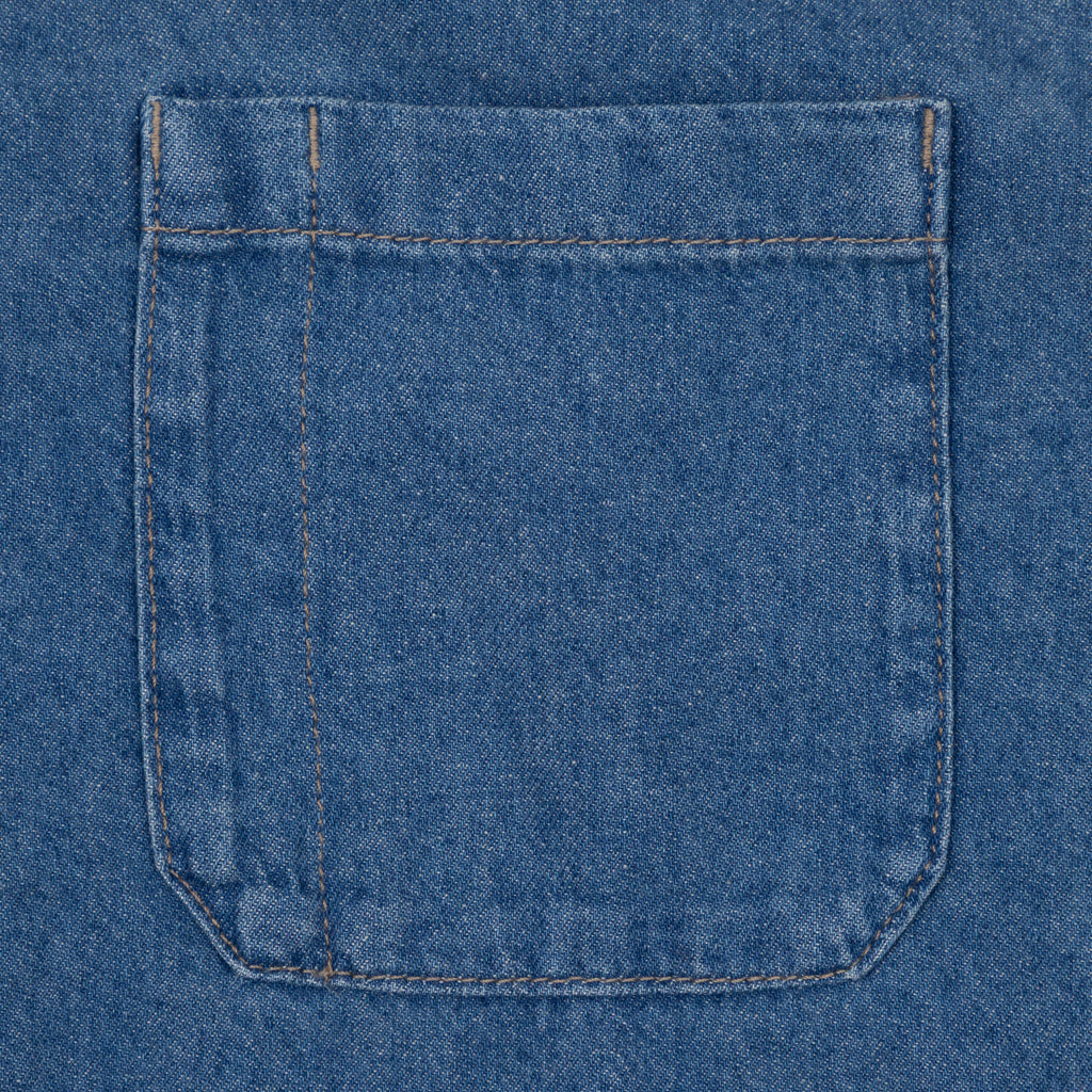 Womens DICKIES Lightweight Long Sleeve Denim Shirt in CLASSIC BLUE