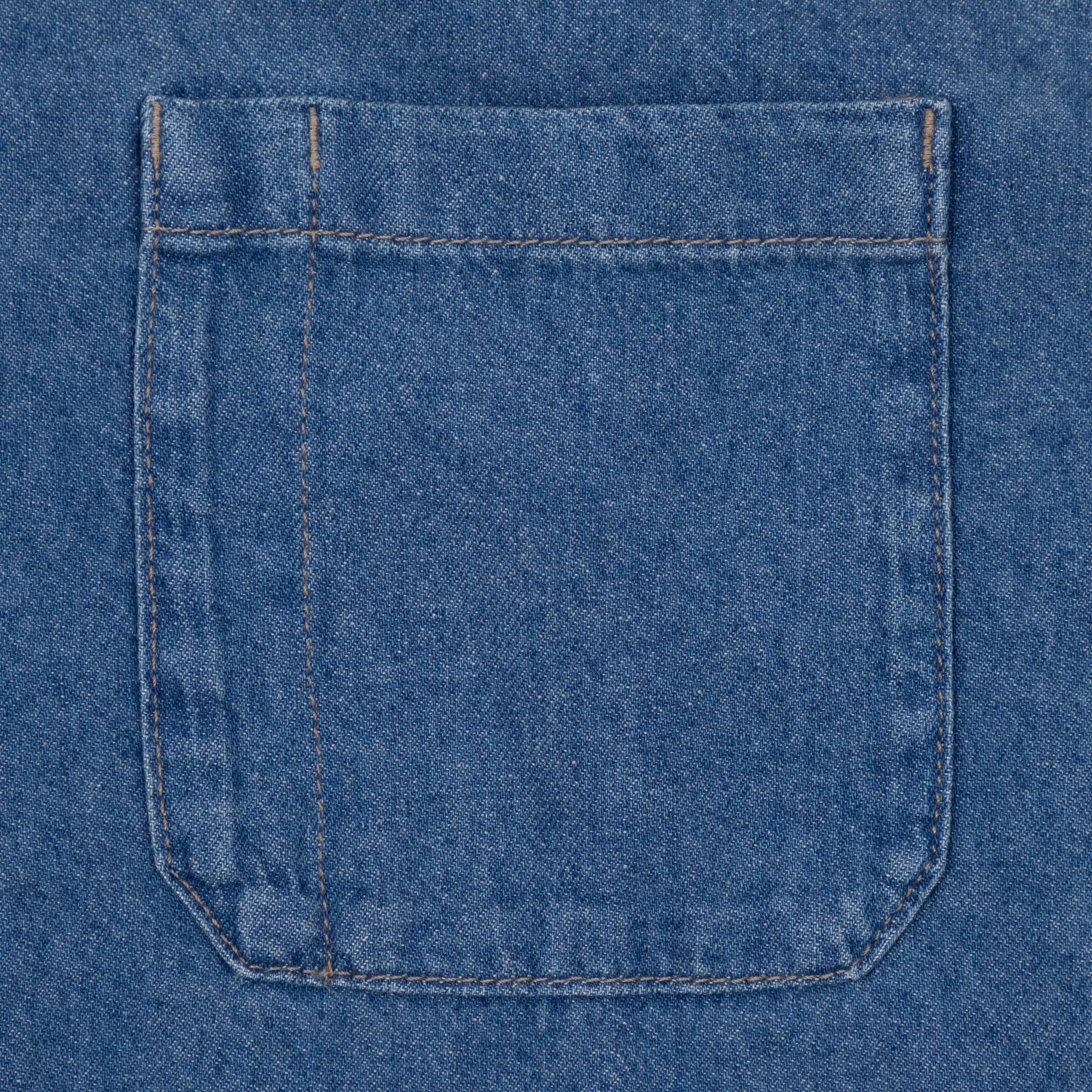 Womens DICKIES Lightweight Long Sleeve Denim Shirt in CLASSIC BLUE