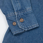 Womens DICKIES Lightweight Long Sleeve Denim Shirt in CLASSIC BLUE