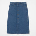 Womens DICKIES Midi Denim Skirt in CLASSIC BLUE