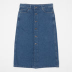 Womens DICKIES Midi Denim Skirt in CLASSIC BLUE