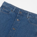 Womens DICKIES Midi Denim Skirt in CLASSIC BLUE