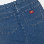 Womens DICKIES Midi Denim Skirt in CLASSIC BLUE