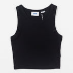 Womens JJXX Fallon Ribbed Vest Top in BLACK
