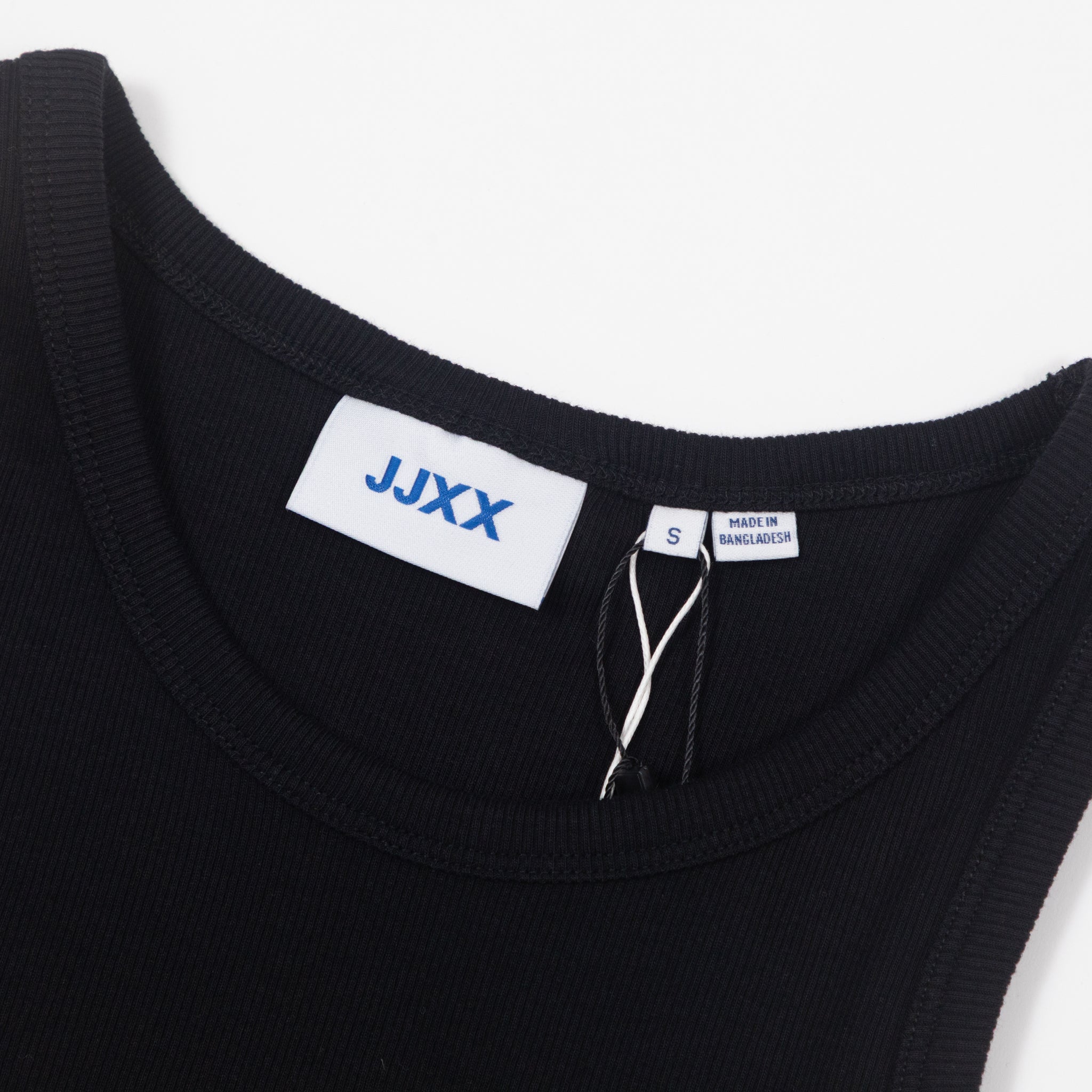 Womens JJXX Fallon Ribbed Vest Top in BLACK