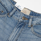 Womens JJXX Tokya Long High Waisted Shorts in BLUE DENIM