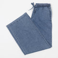 Womens NOISY MAY Enza Mid Waist Wide Leg Pant in BLUE DENIM