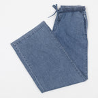 Womens NOISY MAY Enza Mid Waist Wide Leg Pant in BLUE DENIM
