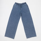 Womens NOISY MAY Enza Mid Waist Wide Leg Pant in BLUE DENIM