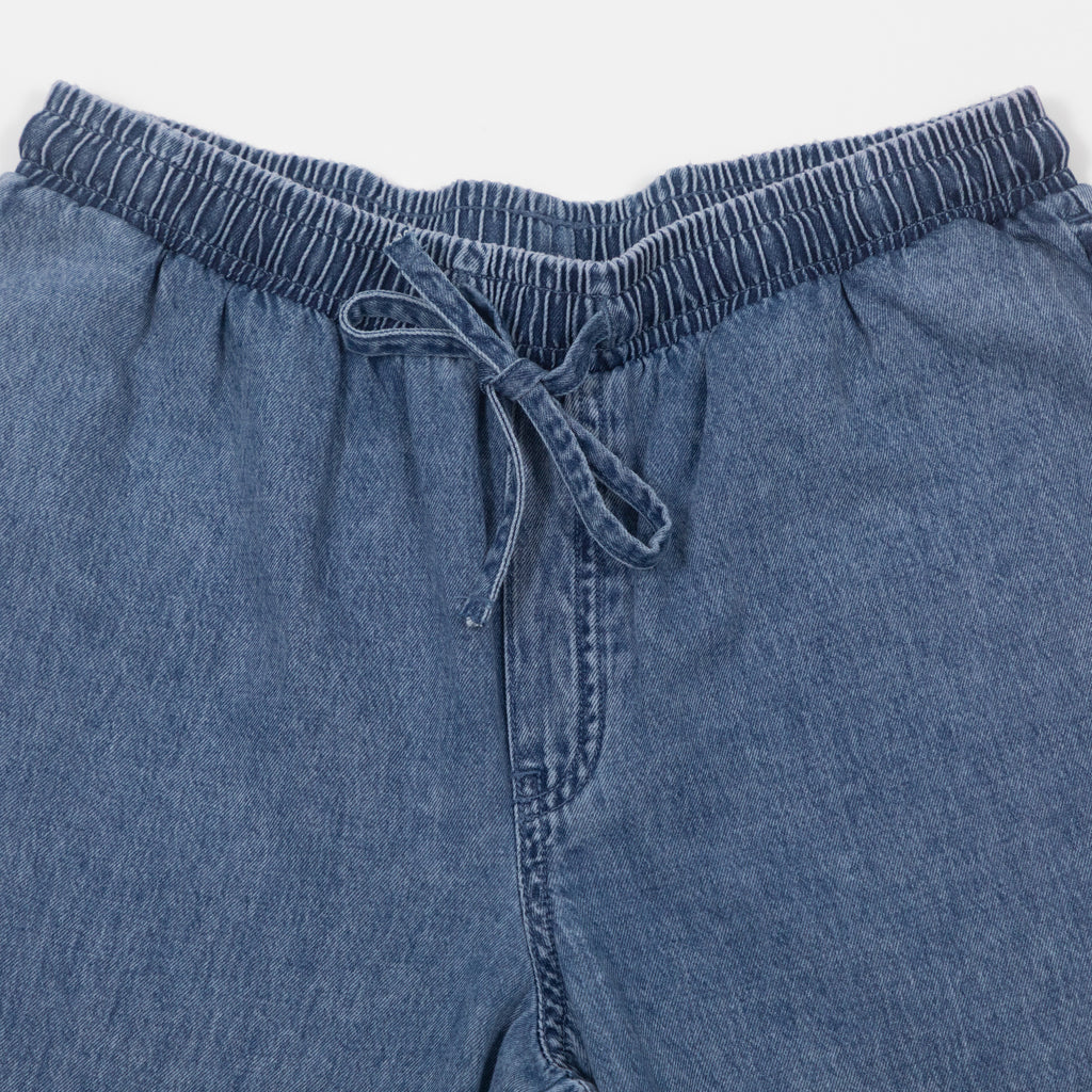 Womens NOISY MAY Enza Mid Waist Wide Leg Pant in BLUE DENIM