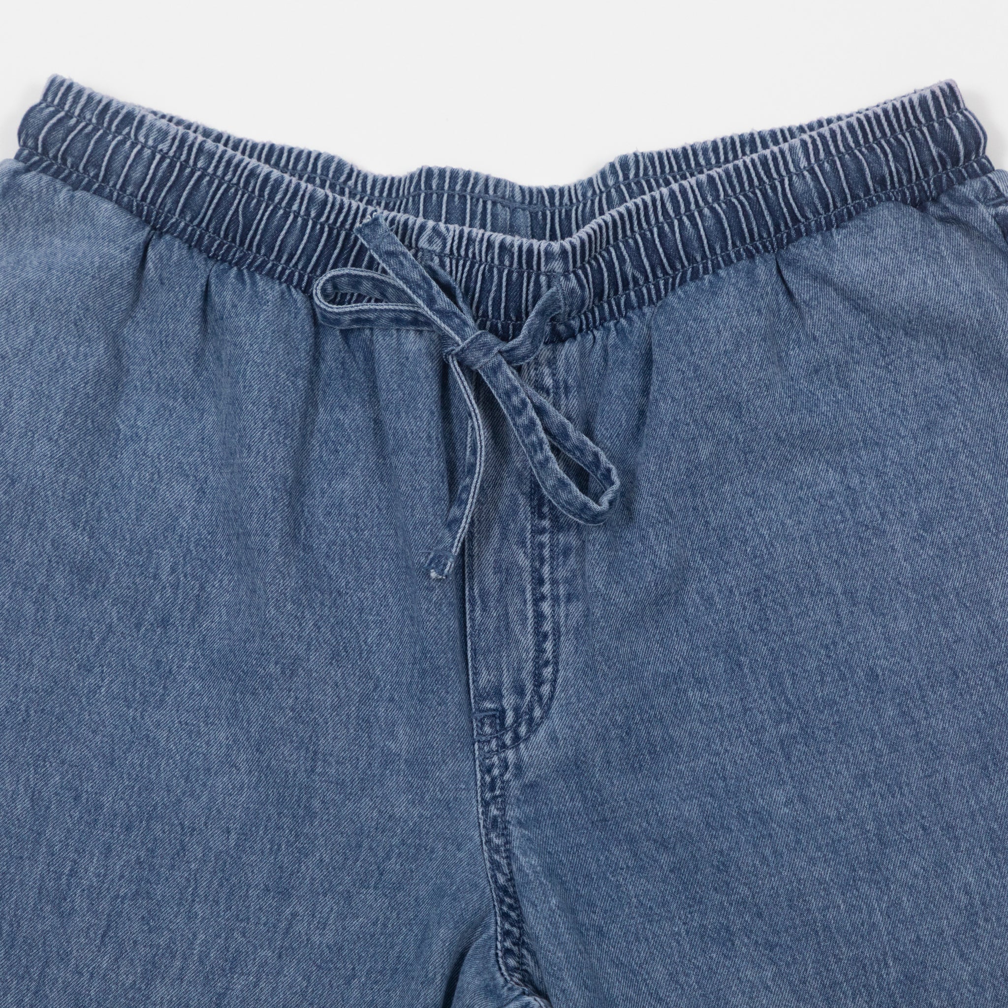 Womens NOISY MAY Enza Mid Waist Wide Leg Pant in BLUE DENIM