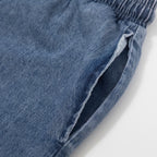 Womens NOISY MAY Enza Mid Waist Wide Leg Pant in BLUE DENIM