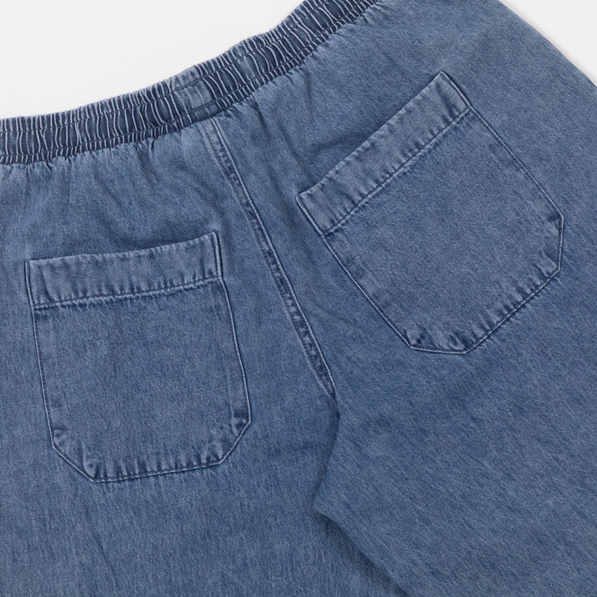 Womens NOISY MAY Enza Mid Waist Wide Leg Pant in BLUE DENIM