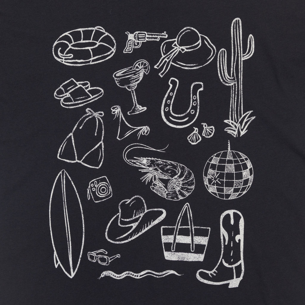 Womens NOISY MAY Aloha Graphic T-Shirt BLACK