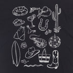 Womens NOISY MAY Aloha Graphic T-Shirt BLACK