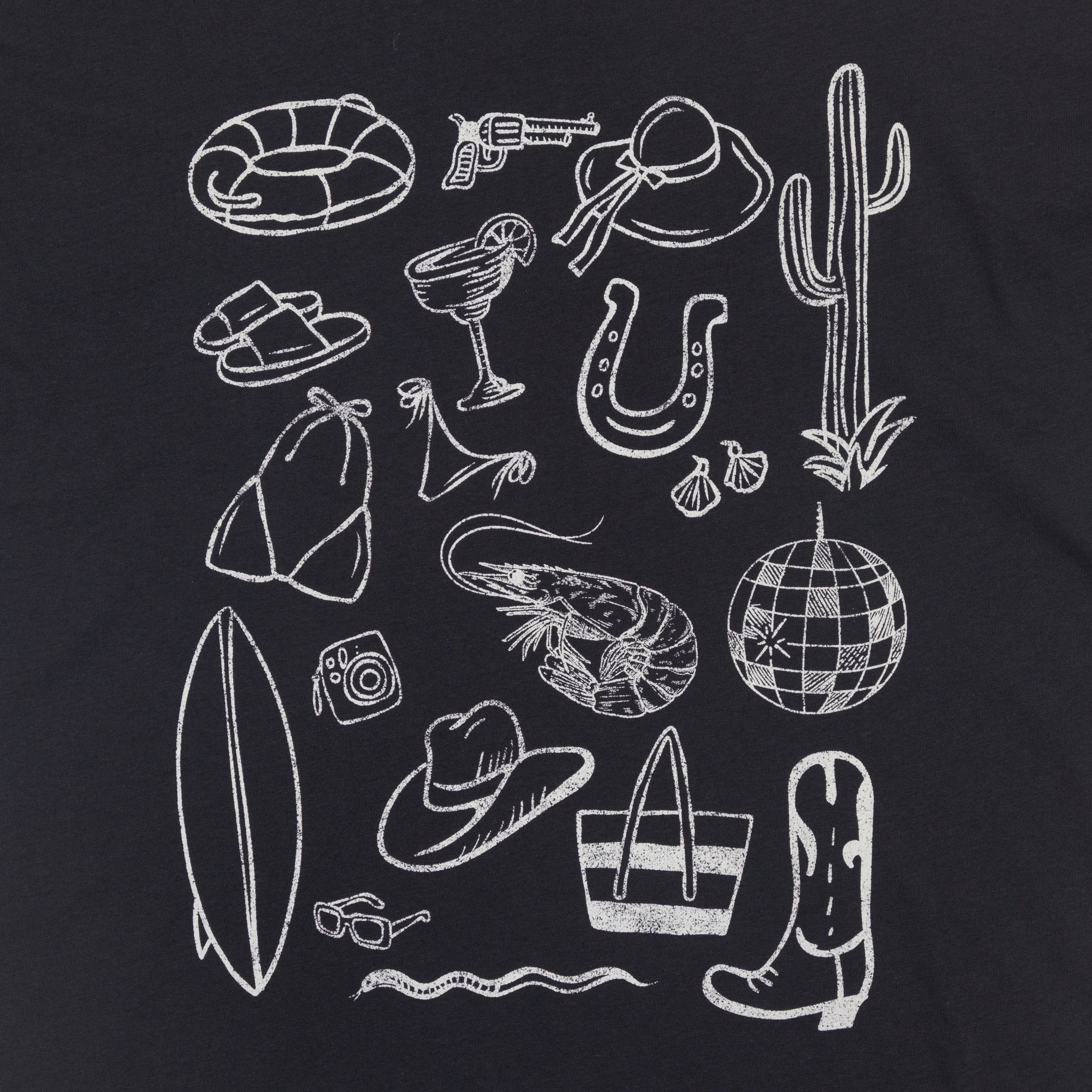Womens NOISY MAY Aloha Graphic T-Shirt BLACK