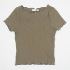 Womens NOISY MAY Alora Boat neck top in Green
