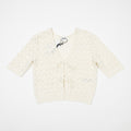 Womens Noisy May Laika Tie Knit Top in OFF WHITE