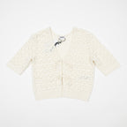 Womens Noisy May Laika Tie Knit Top in OFF WHITE