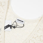 Womens Noisy May Laika Tie Knit Top in OFF WHITE