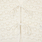 Womens Noisy May Laika Tie Knit Top in OFF WHITE