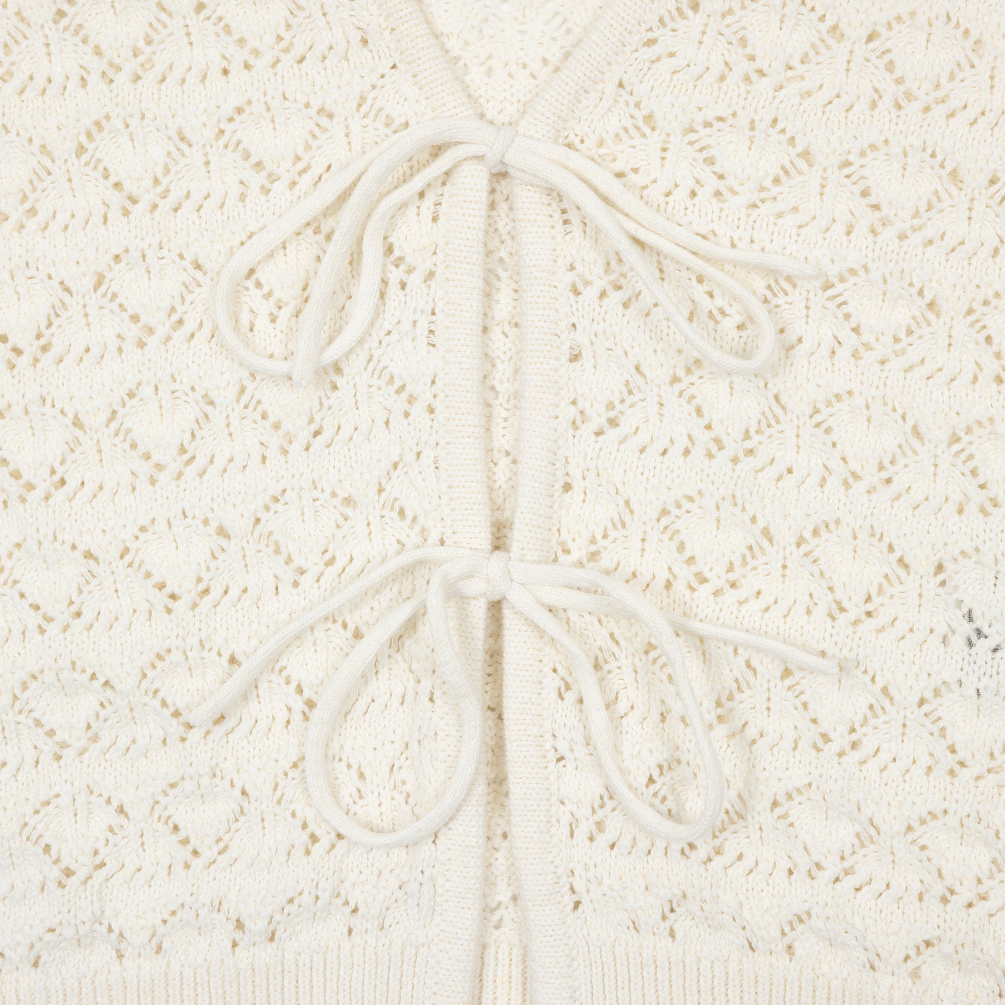 Womens Noisy May Laika Tie Knit Top in OFF WHITE