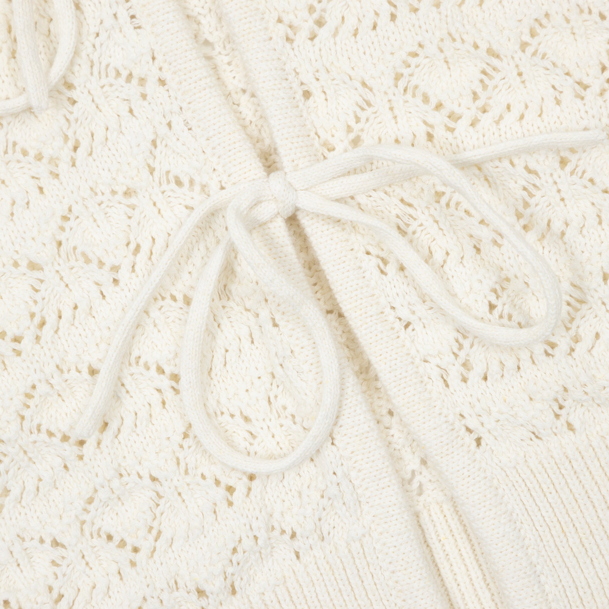 Womens Noisy May Laika Tie Knit Top in OFF WHITE